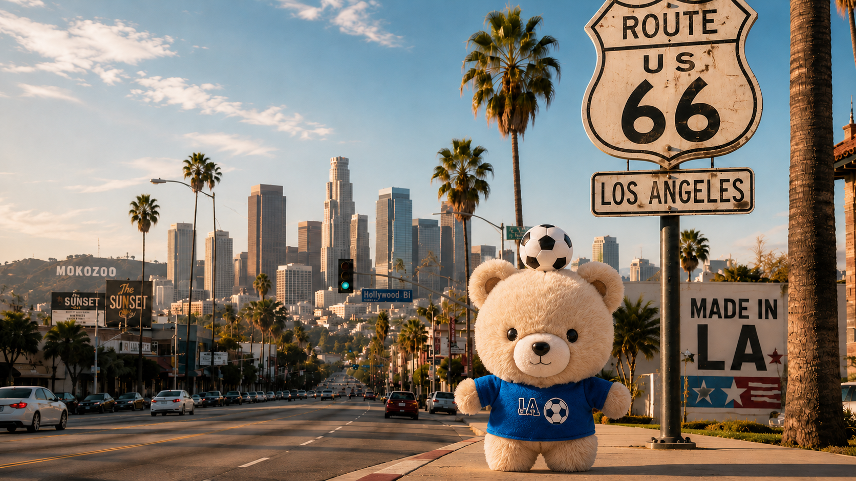 洛杉矶 Route 66 足球熊城市主视觉