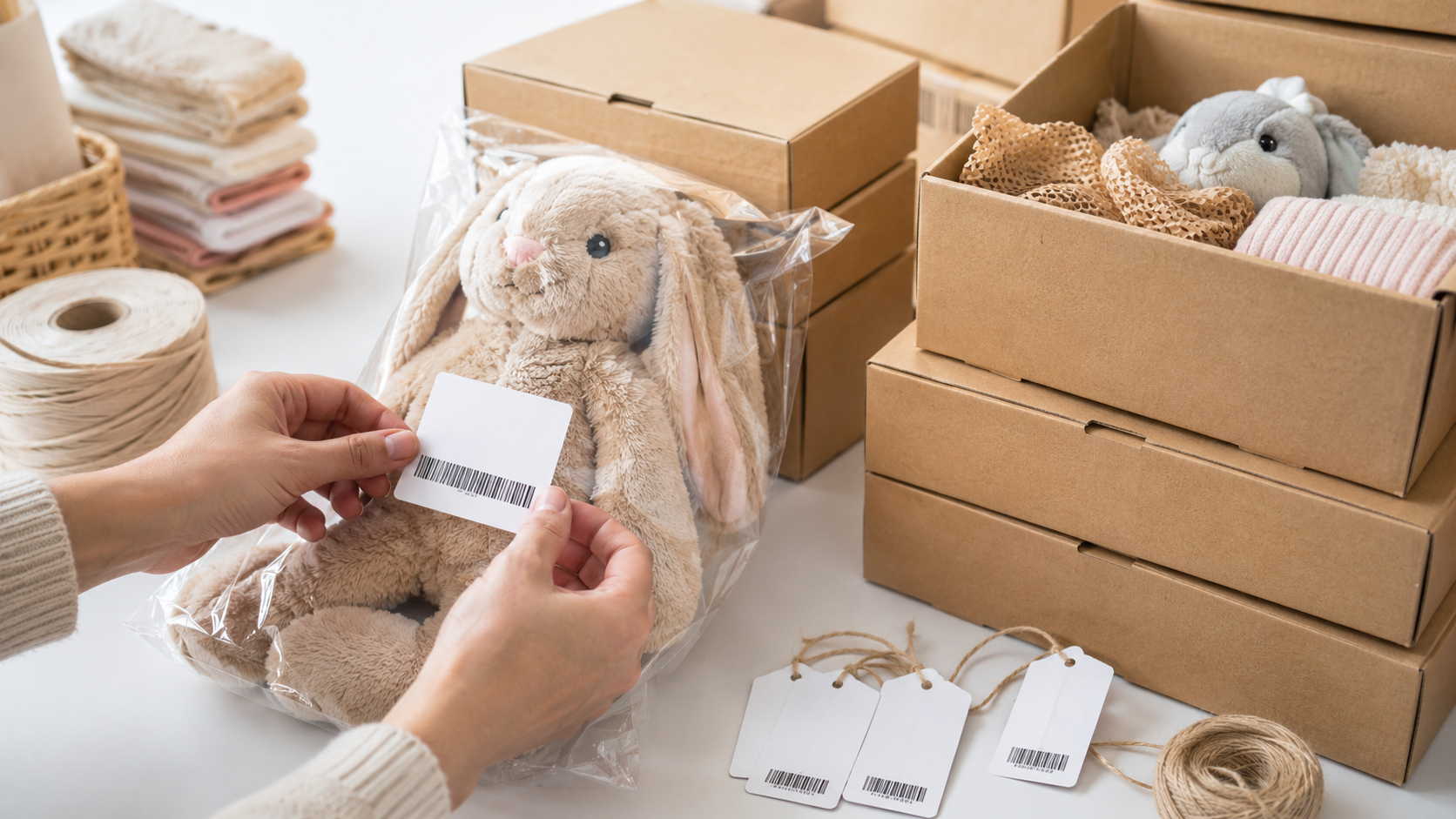 Custom toy packaging and barcode labeling for wholesale buyers