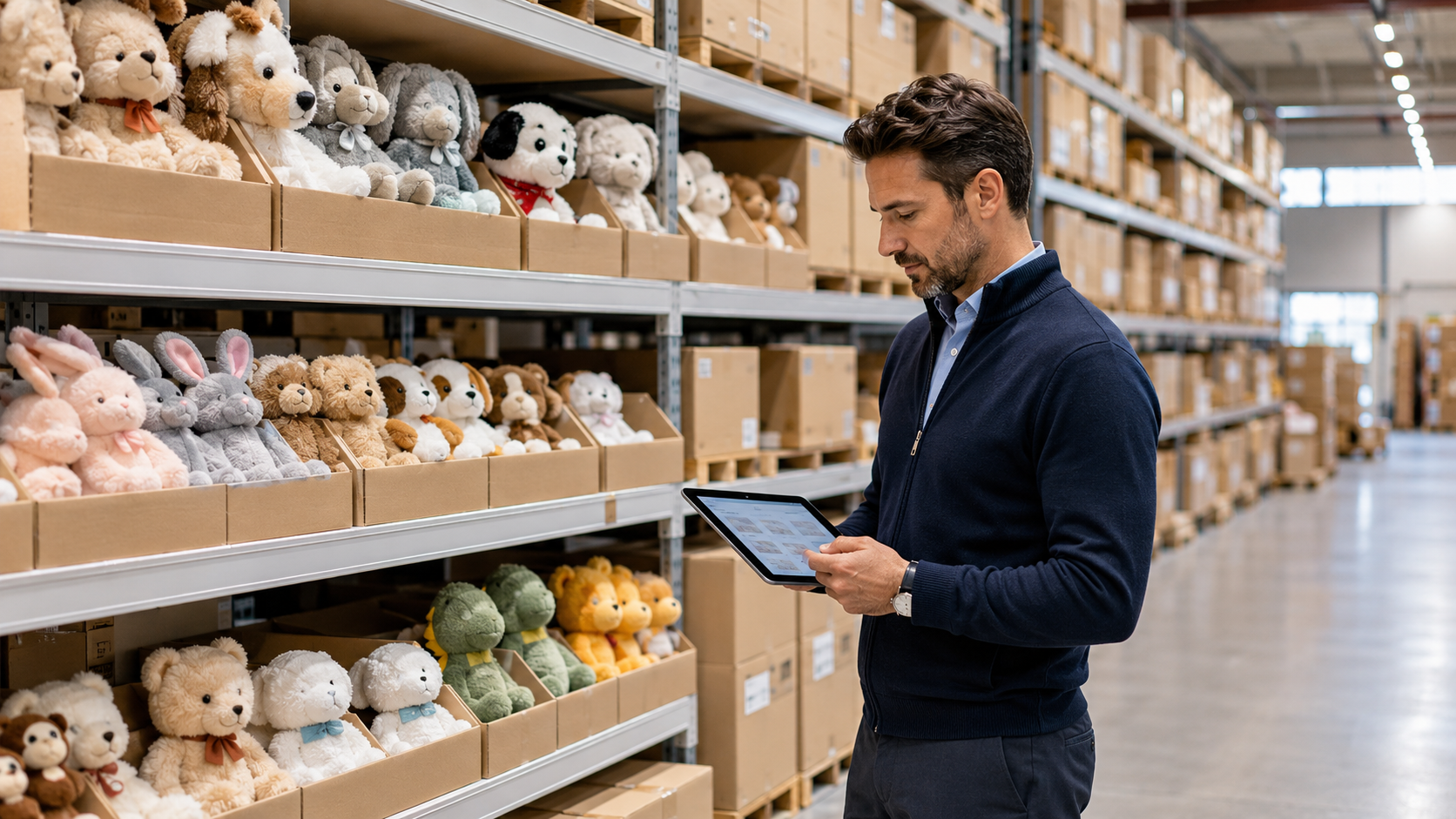 Wholesale toy warehouse inventory for reorder support